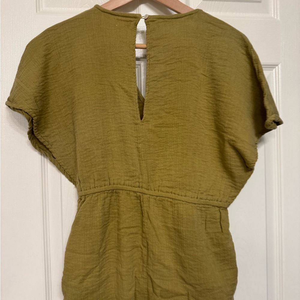 Cost Plus World Market Olive Jumpsuit with Pockets - Picture 3 of 7